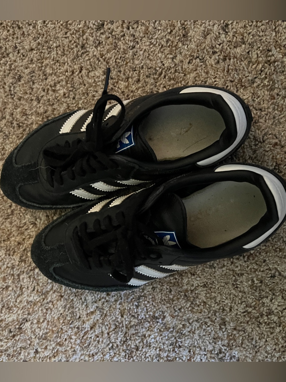 adidas Black Sneakers with White Stripes